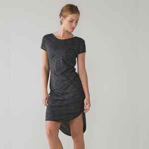 Lululemon Retreat Dress Heathered Black‎ Grey 4
